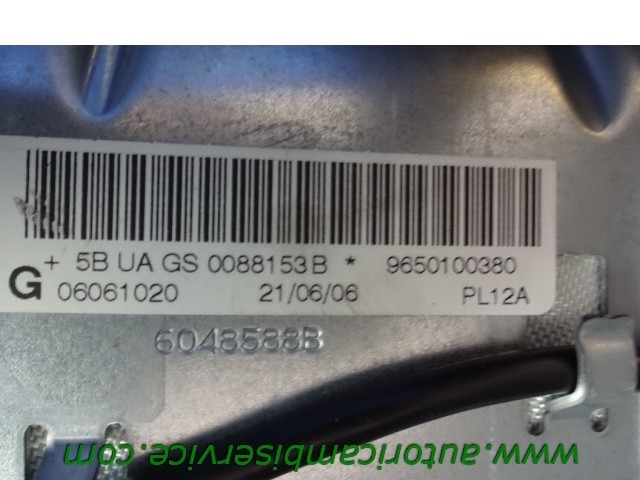 KIT AIRBAG KOMPLET OEM N. 19354 KIT AIRBAG COMPLETO ORIGINAL REZERVNI DEL PEUGEOT 207 / 207 CC WA WC WD WK (2006 - 05/2009) DIESEL LETNIK 2006