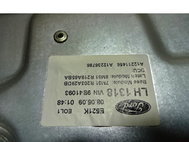 MEHANIZEM VETROBRANSKEGA STEKLA PREDNJIH VRAT OEM N. 7M51R203A29DB ORIGINAL REZERVNI DEL FORD KUGA MK1 (05/2008 - 2012) DIESEL LETNIK 2009