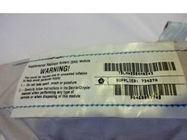 ZRACNA BLAZINA GLAVA LEVA OEM N. P04680577AB ORIGINAL REZERVNI DEL CHRYSLER VOYAGER/GRAN VOYAGER RG RS MK4 (2001 - 2007) DIESEL LETNIK 2005