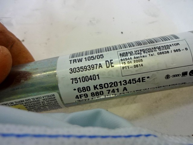 ZRACNA BLAZINA GLAVA LEVA OEM N. 4F9880741A ORIGINAL REZERVNI DEL AUDI A6 C6 4F2 4FH 4F5 BER/SW/ALLROAD (07/2004 - 10/2008) DIESEL LETNIK 2005