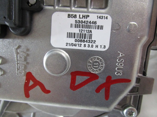 MOTORCEK PREDNJIH BRISALCEV OEM N. 9687622080 ORIGINAL REZERVNI DEL CITROEN C4 PICASSO/GRAND PICASSO MK1 (2006 - 08/2013) DIESEL LETNIK 2012