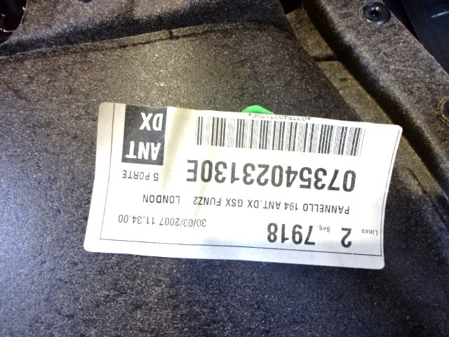 NOTRANJA OBLOGA SPREDNJIH VRAT OEM N. PNADTFTCROMA194MK2SW5P ORIGINAL REZERVNI DEL FIAT CROMA 194 MK2 (2005 - 10/2007)  DIESEL LETNIK 2007