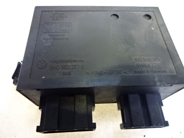 RACUNALNIK AVTOALARMA/BLOKADA MOTORJA OEM N. 6H0953257B ORIGINAL REZERVNI DEL VOLKSWAGEN LUPO 6X1 6E1 (04/1999 - 05/2005) BENZINA LETNIK 1999