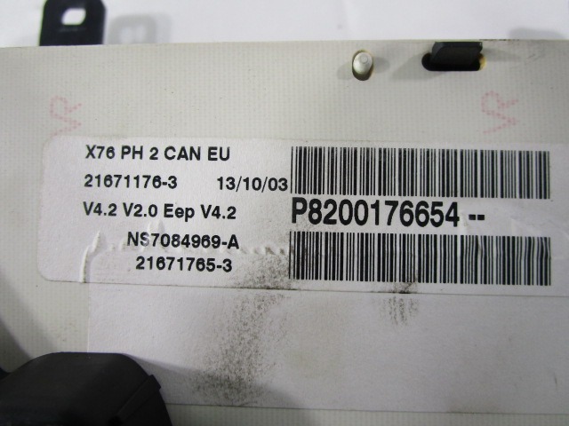 KILOMETER STEVEC OEM N. 8200176654 ORIGINAL REZERVNI DEL NISSAN KUBISTAR X76 (2003 - 2009) DIESEL LETNIK 2004