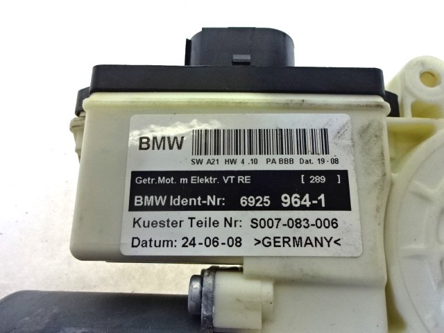 DVIZNI MEHANIZEM SPREDNIH STEKEL  OEM N. 130822222 ORIGINAL REZERVNI DEL BMW X3 E83 LCI R (2006 - 2010) DIESEL LETNIK 2008