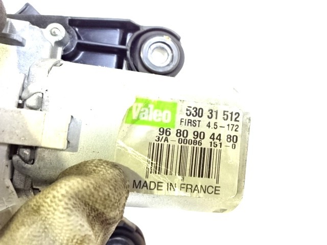 MOTORCEK ZADNJEGA BRISALCA OEM N. 53031512 9680904480 ORIGINAL REZERVNI DEL PEUGEOT 207 / 207 CC R WA WC WD WK (05/2009 - 2015) DIESEL LETNIK 2010