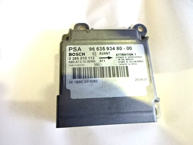 KIT AIRBAG KOMPLET OEM N. 23388 KIT AIRBAG COMPLETO ORIGINAL REZERVNI DEL PEUGEOT 207 / 207 CC WA WC WD WK (2006 - 05/2009) DIESEL LETNIK 2007