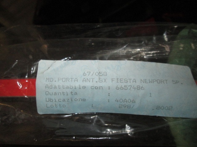 ZUNANJI PROFILI IN LETVE SPREDAJ LEVO OEM N. 6657486 ORIGINAL REZERVNI DEL FORD FIESTA GFJ MK3 (1989 - 1995)BENZINA LETNIK 1989