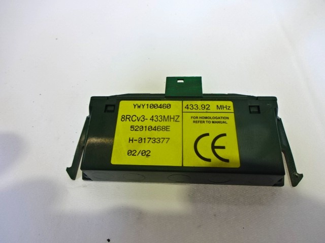 RACUNALNIK AVTOALARMA/BLOKADA MOTORJA OEM N. YWY100460 52010468E ORIGINAL REZERVNI DEL LAND ROVER FREELANDER L314 R 3/5 PORTE (2000 - 2006) DIESEL LETNIK 2002