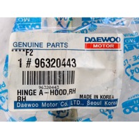 PANTI POKROVA MOTORJA OEM N. 96320443 ORIGINAL REZERVNI DEL DAEWOO MATIZ KLYA (1998 - 2004) BENZINA LETNIK 2000