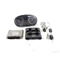 03E906023L KIT ACCENSIONE AVVIAMENTO VOLKSWAGEN POLO 1.2 B 51KW 5M 5P (2009) RICAMBIO USATO CON CENTRALINA MOTORE, QUADRO STRUMENTI, BLOCCHETTI ACCENSIONE APERTURA CON DOPPIA CHIAVE 6R0937087B 4B0905851Q 6R0920860B