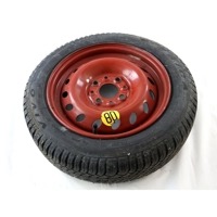 46541485 RUOTINO DI SCORTA DEBICA 135/70 R13 68T FIAT SEICENTO 1.1 B 40KW 5M 3P (2003) RICAMBIO USATO CON CERCHIO IN FERRO DA 13 POLLICI 4 FORI 4,50BX13H ET33 INTERASSE 4X98