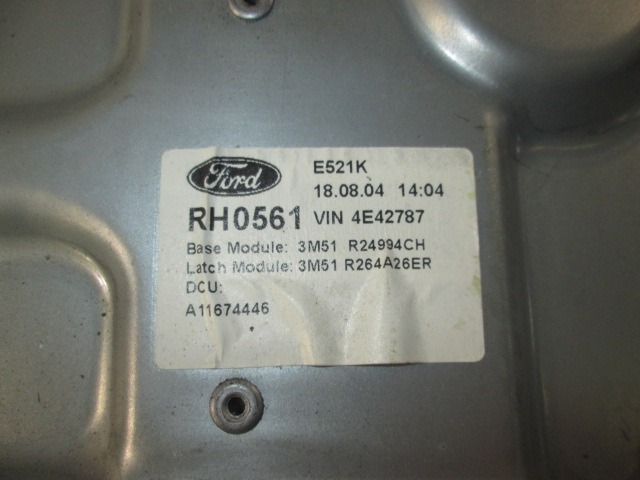 MEHANIZEM ZA ZADNJA VRATA  OEM N. 3M51R24994CH ORIGINAL REZERVNI DEL FORD FOCUS CMAX DM2 MK1 (10/2003 - 03/2007) DIESEL LETNIK 2004