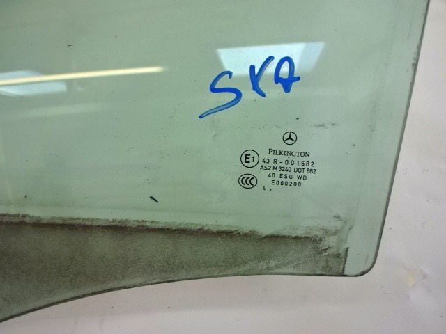 STEKLO SPREDNJIH LEVIH VRAT OEM N. A1697250110 ORIGINAL REZERVNI DEL MERCEDES CLASSE A W169 5P C169 3P (2004 - 04/2008) BENZINA LETNIK 2005