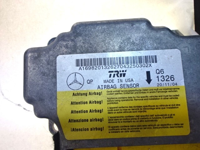 KIT AIRBAG KOMPLET OEM N. 18261 KIT AIRBAG COMPLETO ORIGINAL REZERVNI DEL MERCEDES CLASSE A W169 5P C169 3P (2004 - 04/2008) BENZINA LETNIK 2005