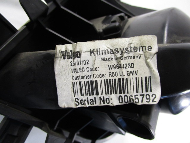 VENTILATOR  KABINE  OEM N. 65792 ORIGINAL REZERVNI DEL MINI ONE / COOPER / COOPER S R50 R52 R53 (2001-2006) BENZINA LETNIK 2002