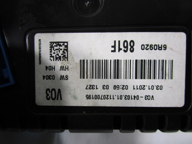 KILOMETER STEVEC OEM N. 6R0920861F ORIGINAL REZERVNI DEL VOLKSWAGEN POLO 6R1 6C1 (06/2009 - 02/2014) DIESEL LETNIK 2011