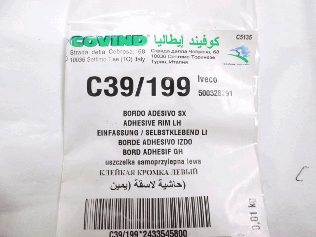 ZUNANJI PROFILI IN LETVE OEM N. 500328291 ORIGINAL REZERVNI DEL IVECO DAILY MK3 (1999 - 2006)DIESEL LETNIK 2000