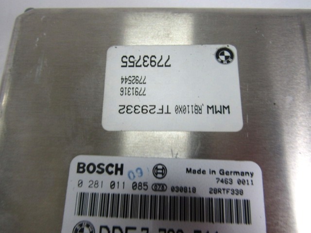 OSNOVNA KRMILNA ENOTA DDE / MODUL ZA VBRIZGAVANJE OEM N. 0281011085 7792544 ORIGINAL REZERVNI DEL MINI ONE / COOPER / COOPER S R50 R52 R53 (2001-2006) DIESEL LETNIK 2003