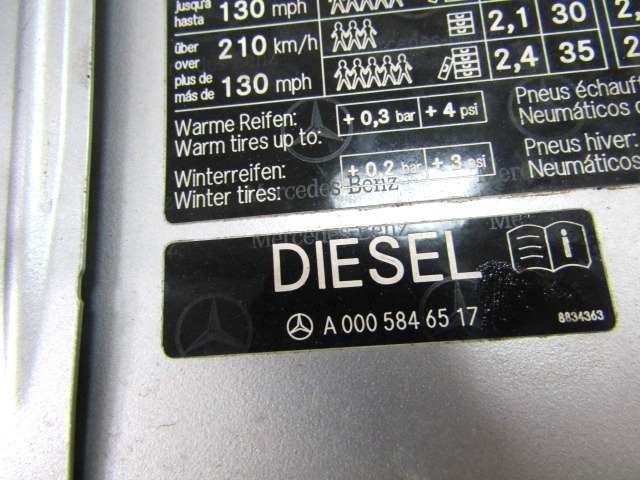 LOPUTA GORIVA OEM N. A2117500206 ORIGINAL REZERVNI DEL MERCEDES CLASSE E W211 S211 R BER/SW (06/2006 - 2009)DIESEL LETNIK 2006