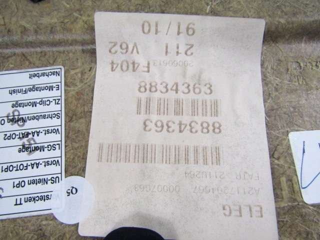 NOTRANJA OBLOGA SPREDNJIH VRAT OEM N. PNADPMBCLASEW211RBR4P ORIGINAL REZERVNI DEL MERCEDES CLASSE E W211 S211 R BER/SW (06/2006 - 2009)DIESEL LETNIK 2006