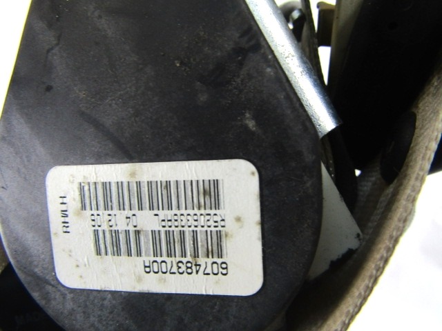 VARNOSTNI PAS OEM N. 1Y0857805DHCP ORIGINAL REZERVNI DEL VOLKSWAGEN NEW BEETLE 9C1 1C1 1Y7 R (2006 - 2011)DIESEL LETNIK 2007