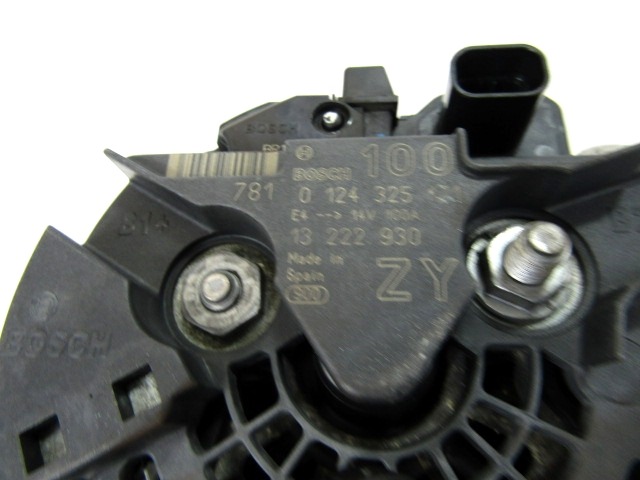 ALTERNATOR OEM N. 124325171 ORIGINAL REZERVNI DEL OPEL CORSA D S07 (2006 - 2011) BENZINA LETNIK 2007