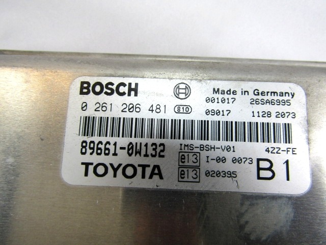 OSNOVNA KRMILNA ENOTA DDE / MODUL ZA VBRIZGAVANJE OEM N. 0261206481 89661-0W132 ORIGINAL REZERVNI DEL TOYOTA COROLLA E11 (1995 - 2002)BENZINA LETNIK 2001