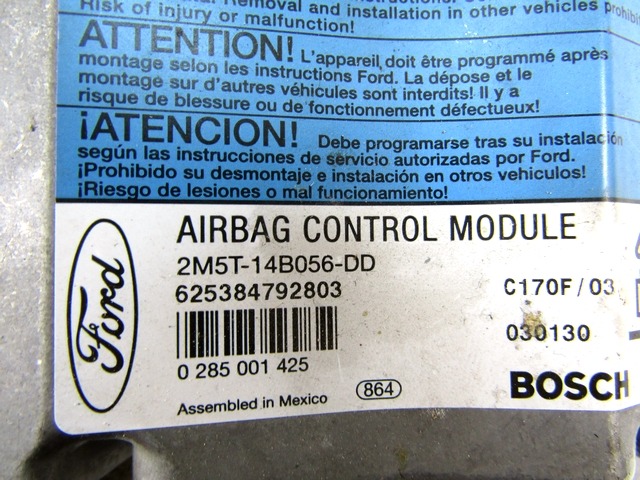 KIT AIRBAG KOMPLET OEM N. 15810 KIT AIRBAG COMPLETO ORIGINAL REZERVNI DEL FORD FOCUS DAW DBW DNW MK1 R BER/SW (2001-2005) DIESEL LETNIK 2003