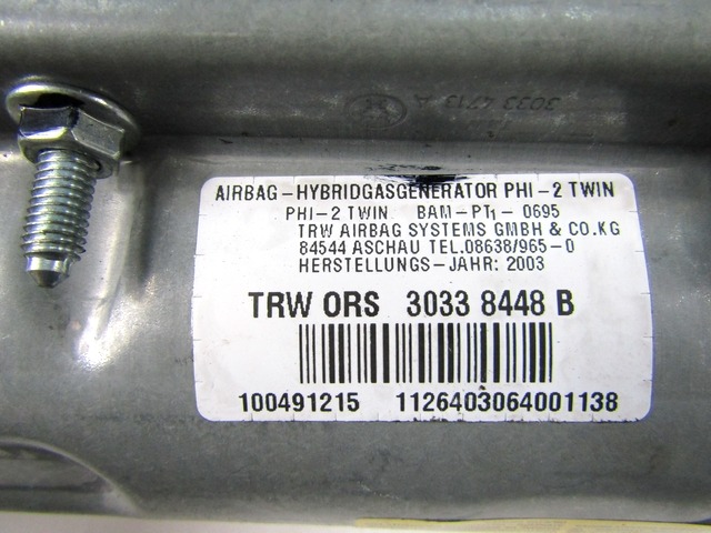 KIT AIRBAG KOMPLET OEM N. 15810 KIT AIRBAG COMPLETO ORIGINAL REZERVNI DEL FORD FOCUS DAW DBW DNW MK1 R BER/SW (2001-2005) DIESEL LETNIK 2003