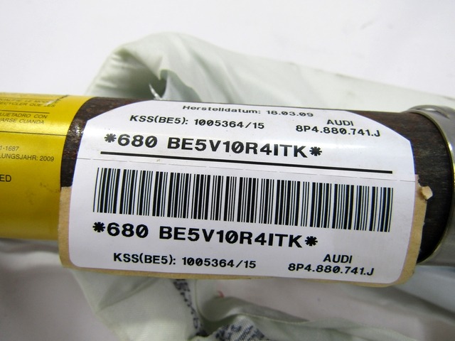 ZRACNA BLAZINA GLAVA LEVA OEM N. 8P4880741J ORIGINAL REZERVNI DEL AUDI A3 MK2R 8P 8PA 8P1 8P7 (2008 - 2012)DIESEL LETNIK 2009