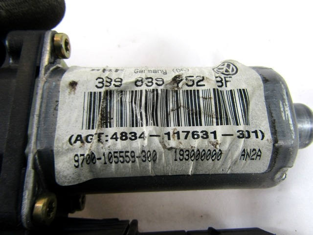 MOTORCEK ELEKTRICNEGA POMIKA ZADNJEGA STEKLA  OEM N. 3B9839752BF 0130821696 F005S00060 ORIGINAL REZERVNI DEL VOLKSWAGEN PASSAT B5.5 3B3 3B6 3BG R BER/SW (11/2000 - 2005) DIESEL LETNIK 2002