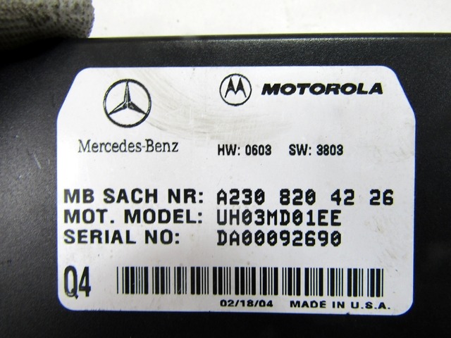 RACUNALNIK TELEFONA  OEM N. A2308204226 ORIGINAL REZERVNI DEL MERCEDES CLASSE CLK W209 C209 COUPE A209 CABRIO (2002 - 2010)DIESEL LETNIK 2004