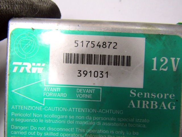 KIT AIRBAG KOMPLET OEM N. 18900 KIT AIRBAG COMPLETO ORIGINAL REZERVNI DEL FIAT GRANDE PUNTO 199 (2005 - 2012) DIESEL LETNIK 2006