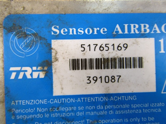 KIT AIRBAG KOMPLET OEM N. 18251 KIT AIRBAG COMPLETO ORIGINAL REZERVNI DEL LANCIA MUSA 350 (2004 - 2007) DIESEL LETNIK 2005