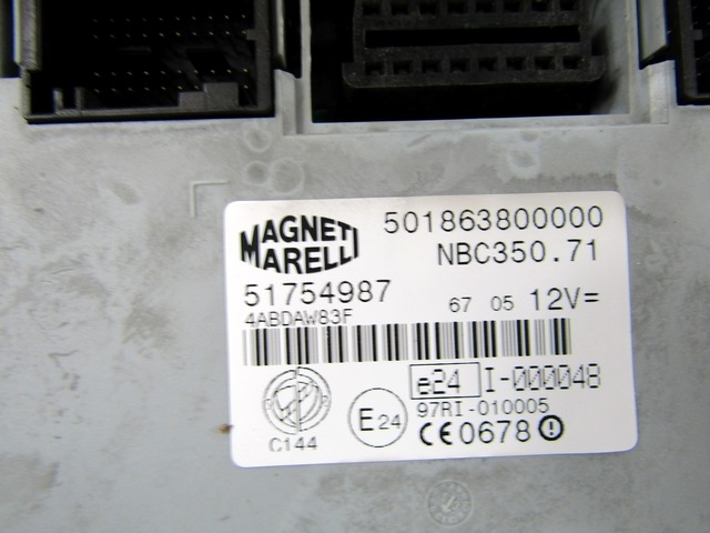 KOMPLET ODKLEPANJE IN VZIG  OEM N. 18251 KIT ACCENSIONE AVVIAMENTO ORIGINAL REZERVNI DEL LANCIA MUSA 350 (2004 - 2007) DIESEL LETNIK 2005