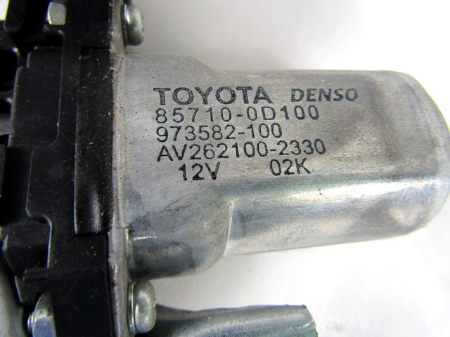 MEHANIZEM DVIGA SPREDNJIH STEKEL  OEM N. 85710-0D100 ORIGINAL REZERVNI DEL TOYOTA YARIS P9 MK2 (01/2006 - 2009) BENZINA LETNIK 2008