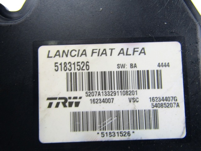 ABS AGREGAT S PUMPO OEM N. 51831526 ORIGINAL REZERVNI DEL ALFA ROMEO 159 939 BER/SW (2005 - 2013) BENZINA LETNIK 2008