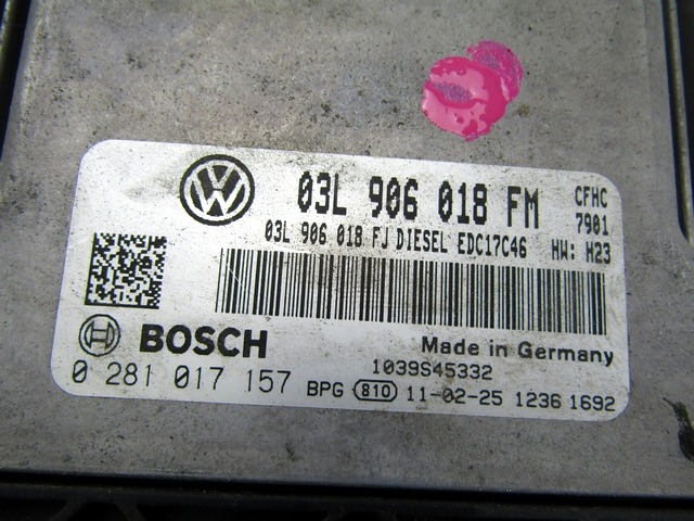 KOMPLET ODKLEPANJE IN VZIG  OEM N. 22504 KIT ACCENSIONE AVVIAMENTO ORIGINAL REZERVNI DEL SEAT ALTEA XL 5P8 R (2009 - 2015) DIESEL LETNIK 2011