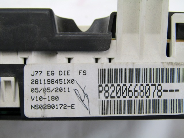 KILOMETER STEVEC OEM N. 8200668078 281198451X0 ORIGINAL REZERVNI DEL RENAULT MODUS F/JP0 R (2008 - 09/2013) DIESEL LETNIK 2011