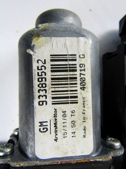 MEHANIZEM DVIGA SPREDNJIH STEKEL  OEM N. 93389552 ORIGINAL REZERVNI DEL OPEL MERIVA A X03 (2003 - 2006) DIESEL LETNIK 2005