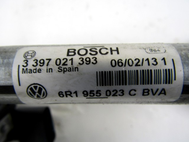 MOTORCEK PREDNJIH BRISALCEV OEM N. 390241566 ORIGINAL REZERVNI DEL VOLKSWAGEN POLO 6R1 6C1 (06/2009 - 02/2014) BENZINA LETNIK 2013