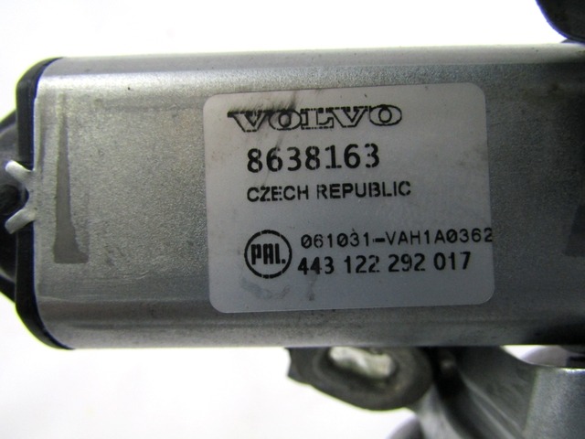 MOTORCEK ZADNJEGA BRISALCA OEM N. 8638163 ORIGINAL REZERVNI DEL VOLVO XC90 275 MK1 (2002 - 2014)DIESEL LETNIK 2006