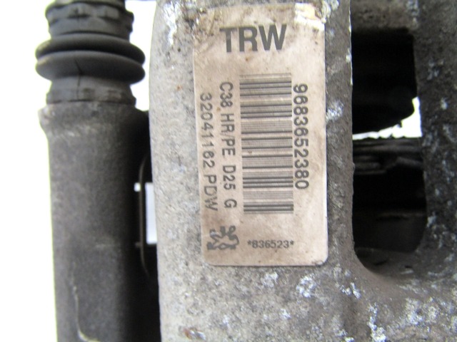 ZADNJE LEVE ZAVORNE CELJUSTI  OEM N. 9683652380 ORIGINAL REZERVNI DEL PEUGEOT 407 6C 6D 6E BER/SW (2004 - 06/2008) DIESEL LETNIK 2008