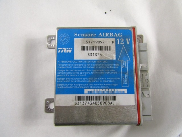 KIT AIRBAG KOMPLET OEM N. 12751 KIT AIRBAG COMPLETO ORIGINAL REZERVNI DEL FIAT PUNTO 188 MK2 R (2003 - 2011) BENZINA LETNIK 2006