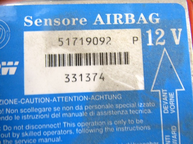 KIT AIRBAG KOMPLET OEM N. 12751 KIT AIRBAG COMPLETO ORIGINAL REZERVNI DEL FIAT PUNTO 188 MK2 R (2003 - 2011) BENZINA LETNIK 2006