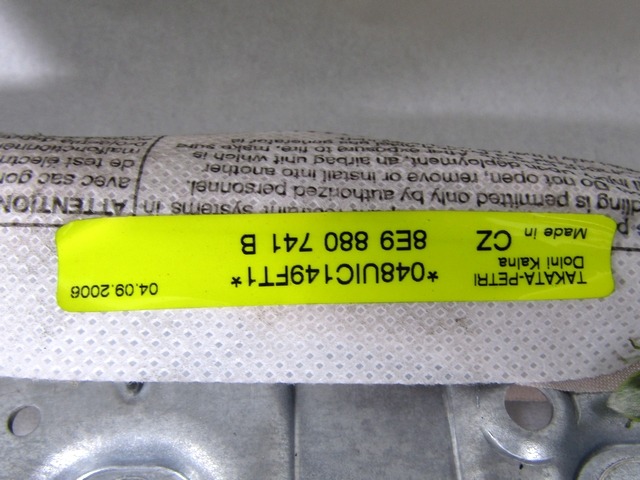 ZRACNA BLAZINA GLAVA LEVA OEM N. 8E9880741B ORIGINAL REZERVNI DEL AUDI A4 B7 8EC 8ED 8HE BER/SW/CABRIO (2004 - 2007) DIESEL LETNIK 2006