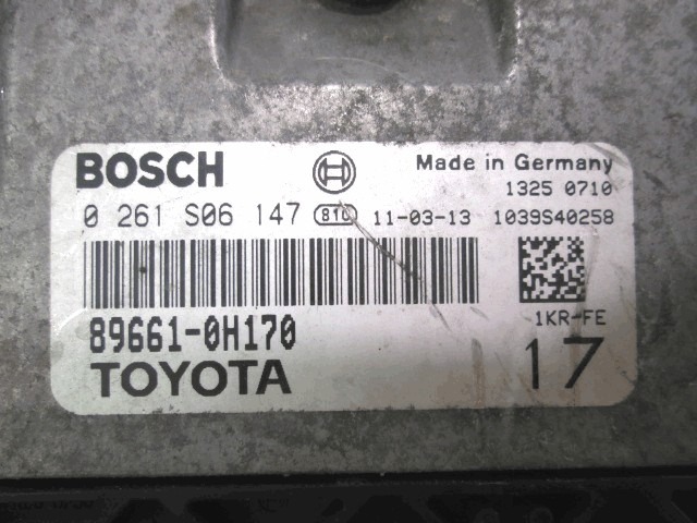 OSNOVNA KRMILNA ENOTA DDE / MODUL ZA VBRIZGAVANJE OEM N. 89661-0H170 ORIGINAL REZERVNI DEL CITROEN C1 (2005 - 2014) BENZINA LETNIK 2011