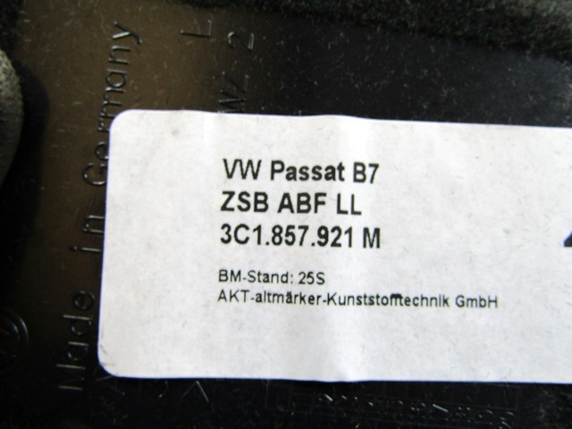 PREDAL ZA DOKUMENTE OEM N. 3C1857921M ORIGINAL REZERVNI DEL VOLKSWAGEN PASSAT B7 362 365 BER/SW (10/2010 - 2015)BENZINA/METANO LETNIK 2012