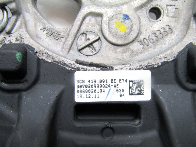 VOLAN OEM N. 3C8419091BE ORIGINAL REZERVNI DEL VOLKSWAGEN PASSAT B7 362 365 BER/SW (10/2010 - 2015)BENZINA/METANO LETNIK 2012